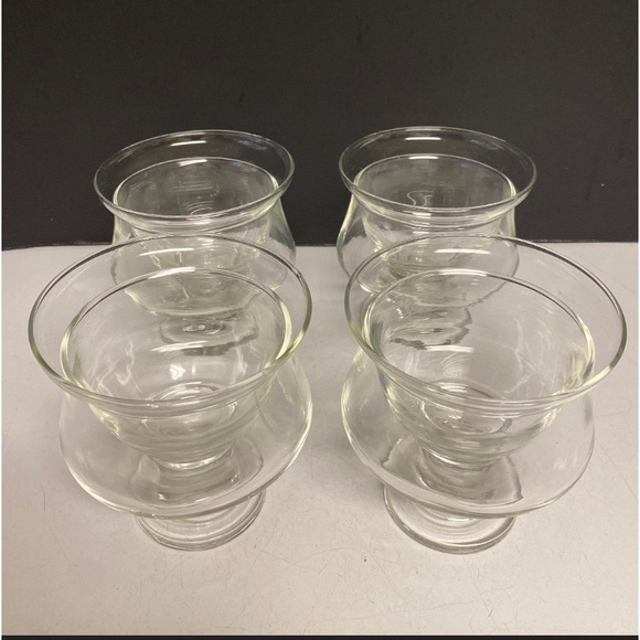 Crisa Set of Four Cracked Ice Icer Liner Handblown Glass - Picture 5 of 11